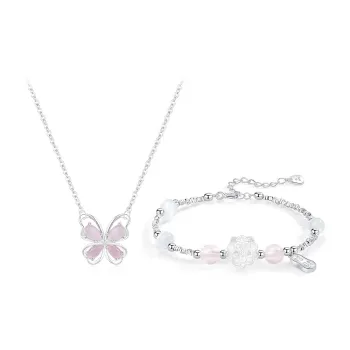 JOYDINNY Glass Cat Eye Necklaces Women's