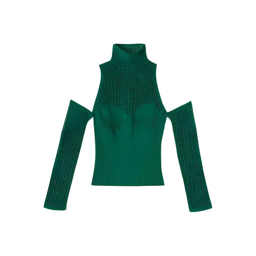 AMBUSH Crochet Heart Knit Turtleneck 'Amazon'