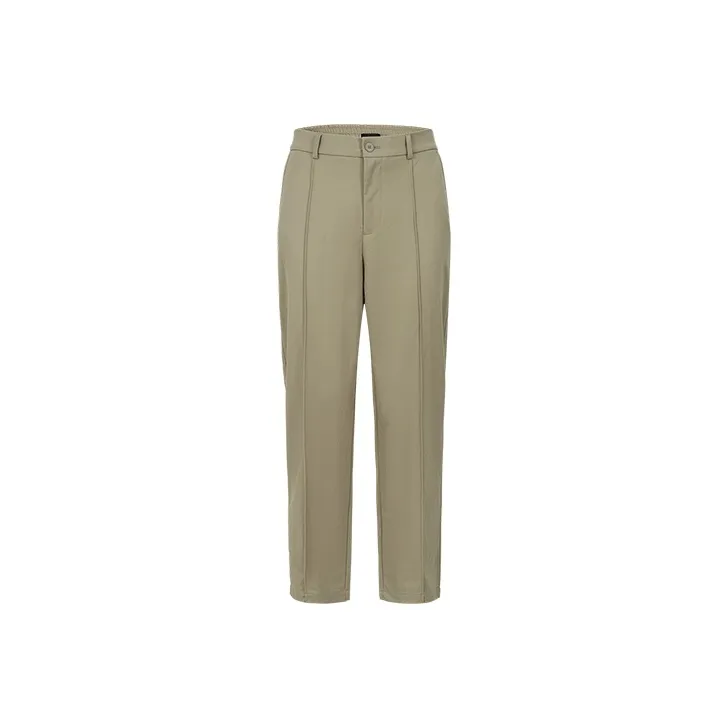 URBAN REVIVO Casual Pants Men Khaki Green-0