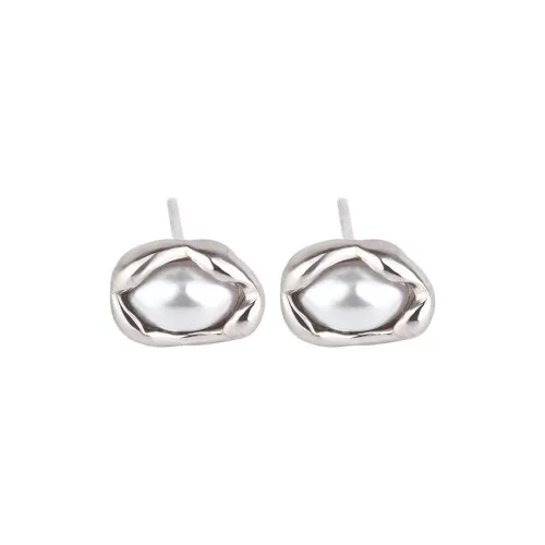 PHOENIXSILY 999 Fine Silver Stud Earrings Women's