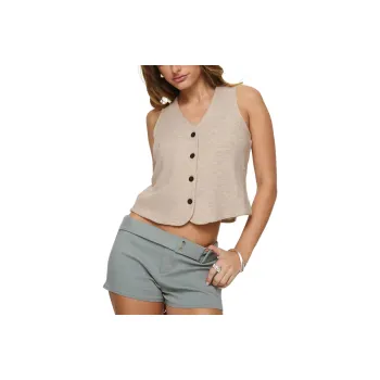 PRINCESS POLLY BRONSON VEST TOP Tank Tops Women's Beige/Beige