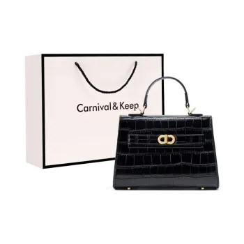 Carnival Keep Cow Leather Handbag Women's Ecru/Black
