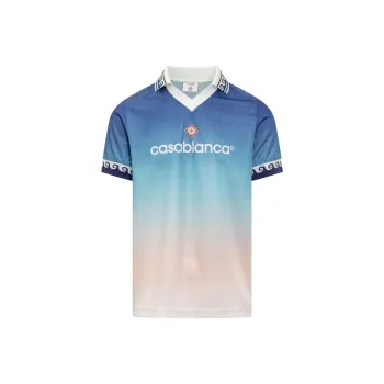 CASABLANCA Short Sleeve Football Shirt 'Blue Gradient'