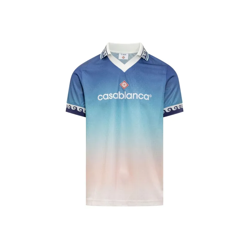 CASABLANCA Gradient jacquard Football Jersey-0