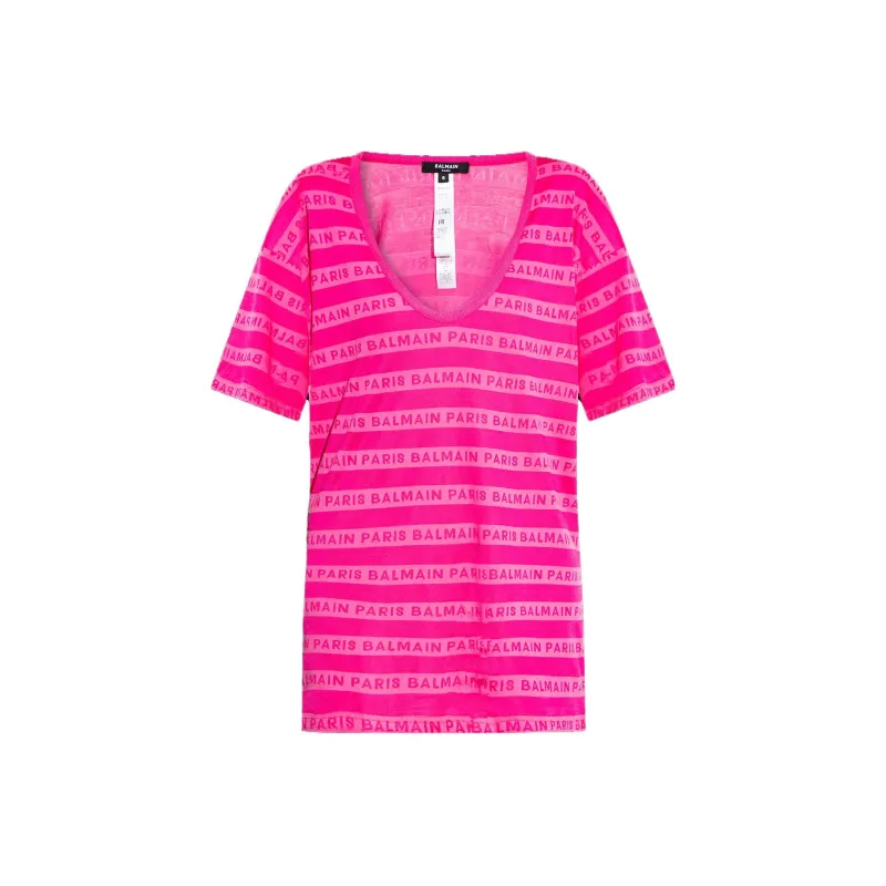 BALMAIN T-Shirts Women's Red-0