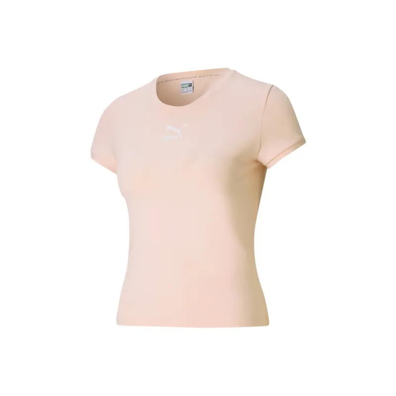 PUMA Set in Sleeve T Shirt Women's Light Pink-0