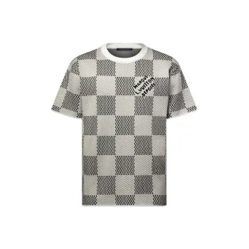 LOUIS VUITTON Damier Jacquard Short Sleeved Crewneck
