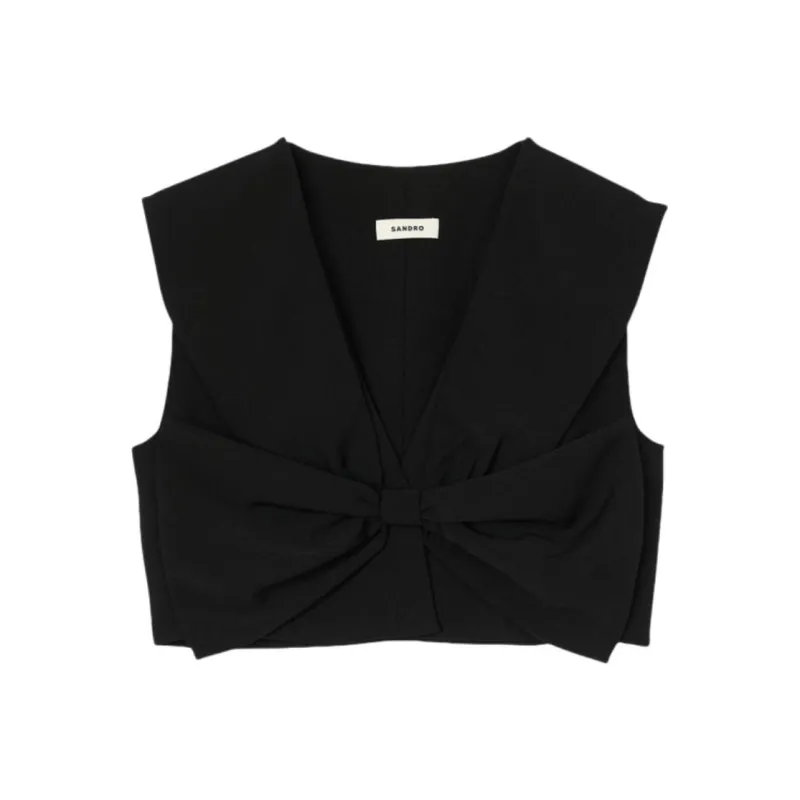 Sandro Bow appliqué Top-0