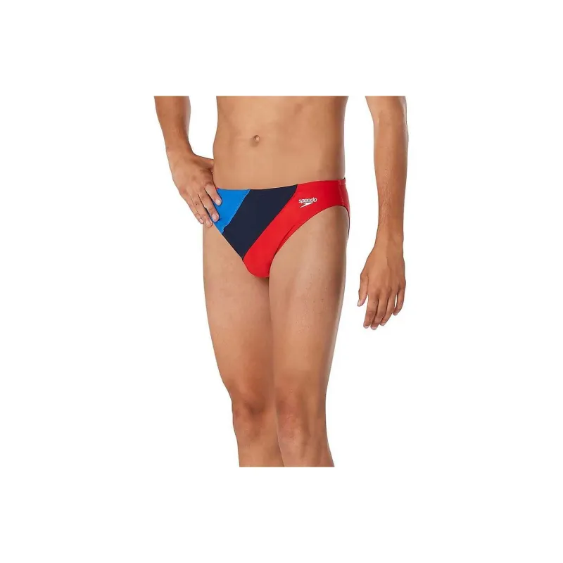 Speedo Colorblock Beachstar Brief 2' Navy Swimming Shorts Men's-3