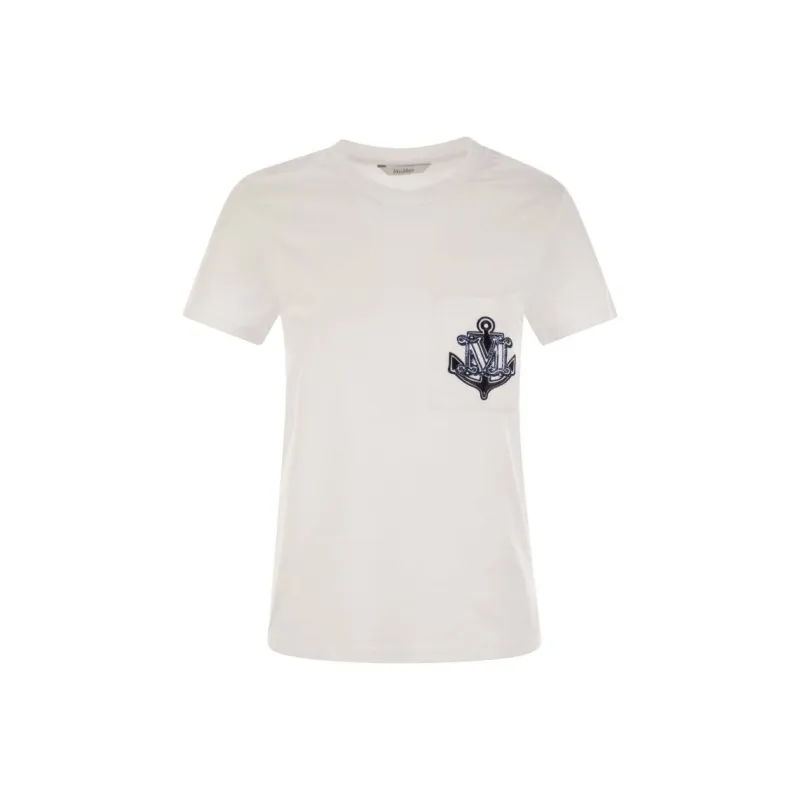 MaxMara Acacia Straight Hem Crewneck T Shirt-0