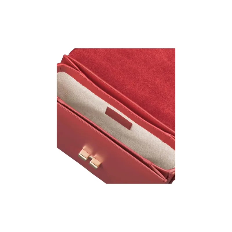 A.P.C Grace Cow Leather Crossbody Bag, Shoulder Bag Small Size Women's Red-3