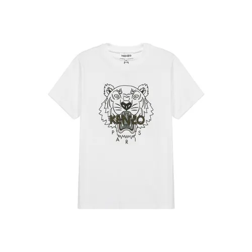 KENZO Classic Tiger Head SS21 Regular T Shirt Women's White