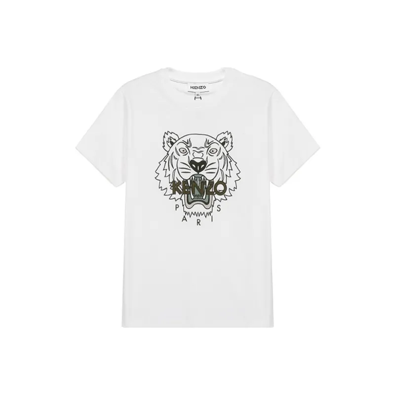 KENZO Classic Tiger Head SS21 Regular T Shirt Women's White-0
