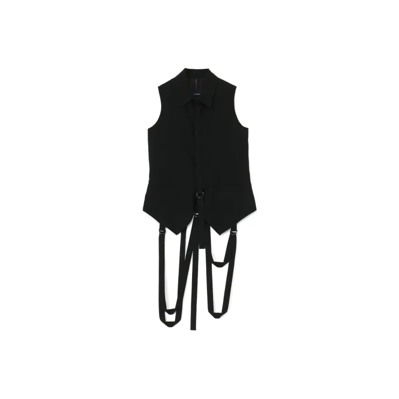 Yohji Yamamoto Asymmetric Sleeveless Shirt-0