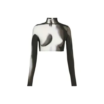 BALMAIN Spray Paint Effect Cropped Top