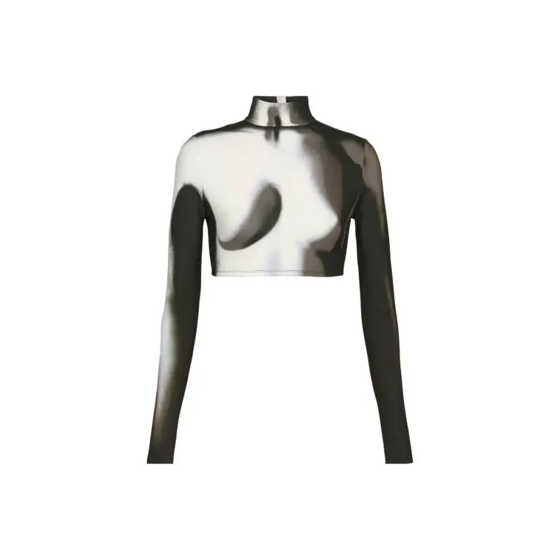 BALMAIN Spray Paint Effect Cropped Top-0