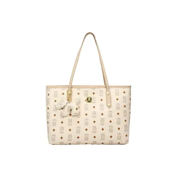 RIVMIND PU Shoulder Bag Women's Ecru/White/Pink/Coffee/Brown/Black