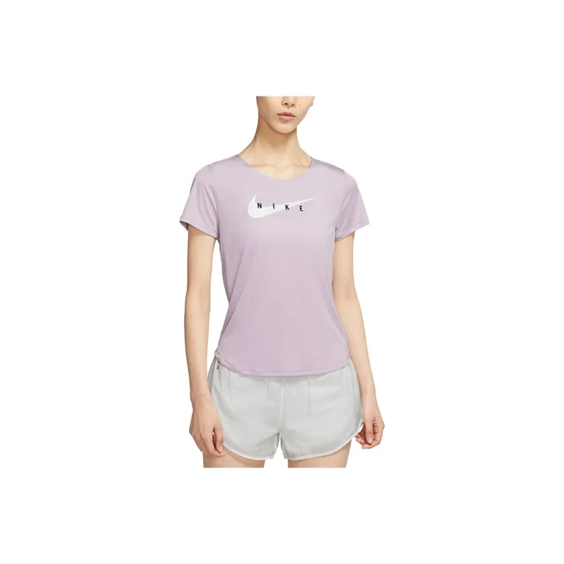 Nike T Shirts Women's Light Purple-0