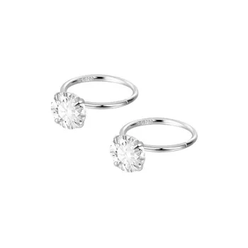 Daisy Dream Full Sterling Silver Earrings Women's