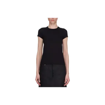 RICK OWENS Cropped Level Tee 'Black'