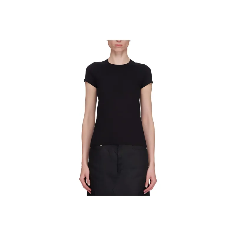 RICK OWENS Cropped Level Tee 'Black'-0