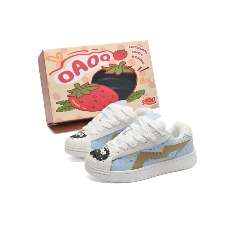 OAOQ Abrasion Resistant Lightweight Breathable Height Increasing Low Top Skateboard Shoes Unisex-0