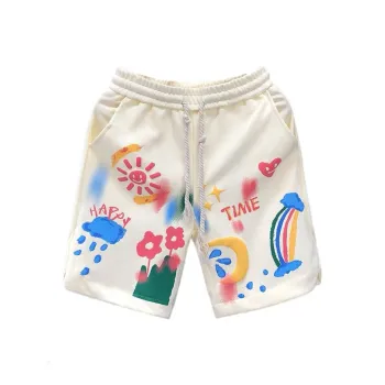TYPERIGHTER Casual Shorts Unisex Apricot