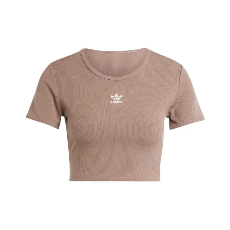 Adidas Women's Essentials Slim T Shirt Trace Brown-0