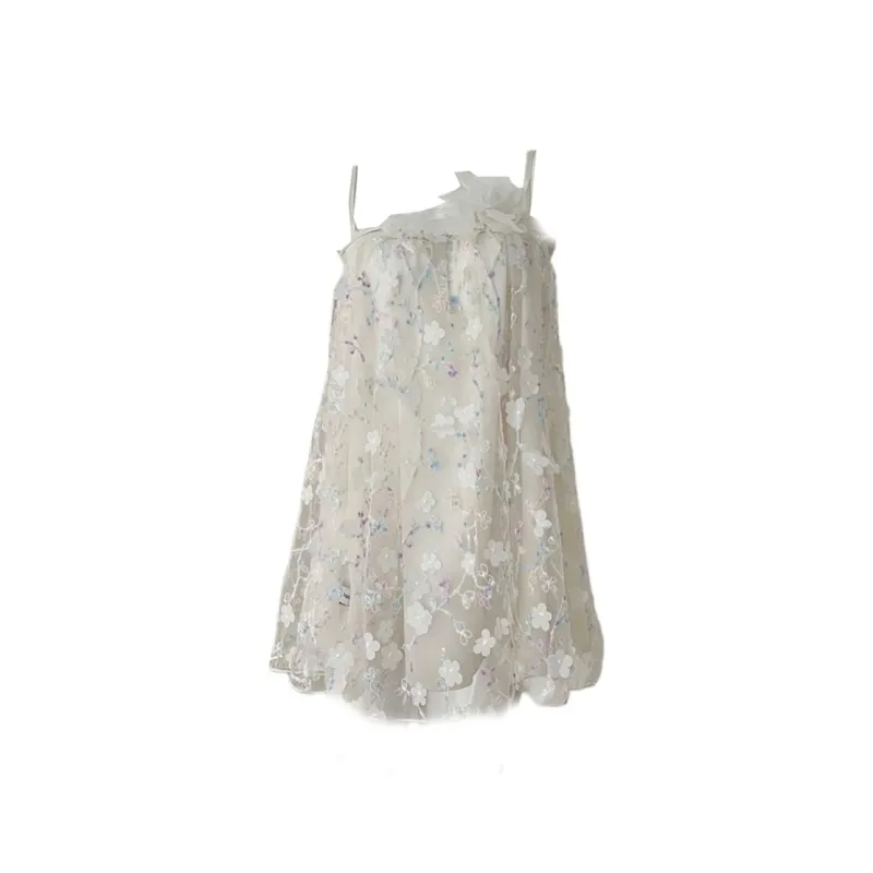 Mu Xiao Xin Slip Dress Women's White-0