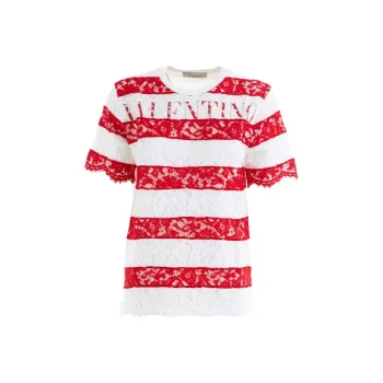 Valentino T-Shirts Women's Red White