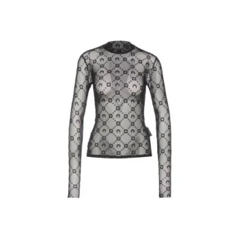 Marine Serre Second Skin Semi Sheer Top