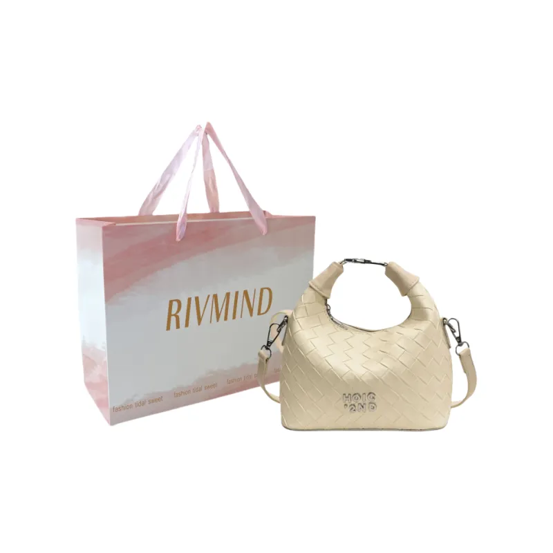 RIVMIND PU Crossbody One Shoulder Handbag Women's White/Pink/Silver/Green/Brown/Black-0