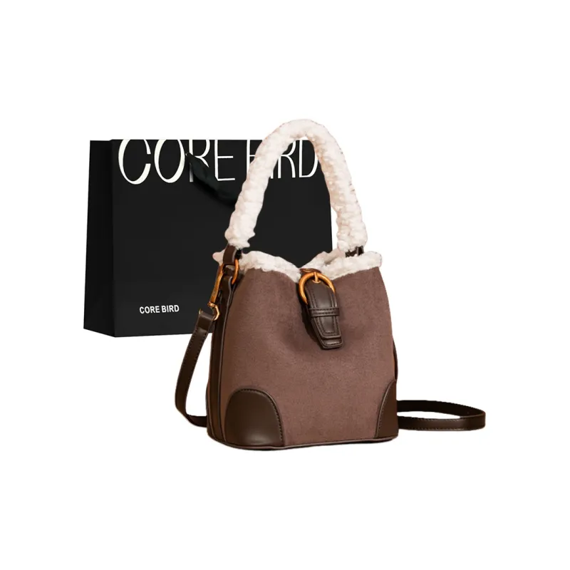 CORE BIRD PU One Shoulder Handbags Regular Women's Brown/Coffee/Black-5