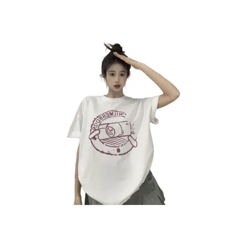 HUASJ T-Shirts Women's White