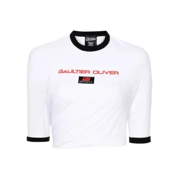 Jean Paul Gaultier Jersey Twisted Ringer T Shirt 'White'