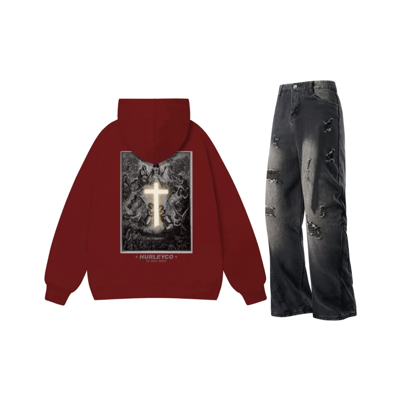 Hurley Sweatshirt Sets Unisex-19