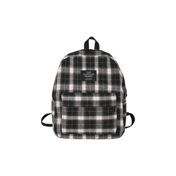 SUN EARTH &U Nylon Fabric Backpack Unisex Black/White