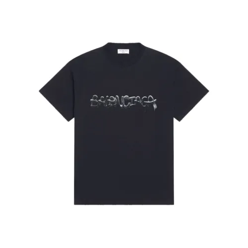 Balenciaga Women's Slime Medium Fit Vintage T Shirt Black
