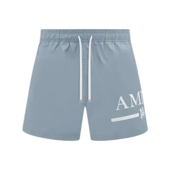 AMIRI Ma Bar Logo Swim Trunk Casual Shorts Men's Blue