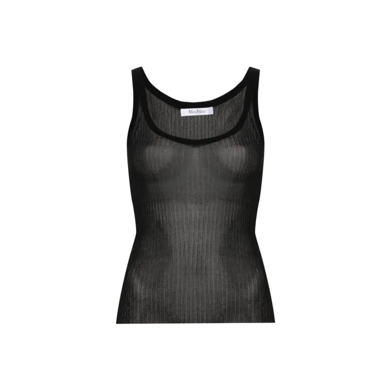 MaxMara Bastia Sleeveless Ribbed Top-0