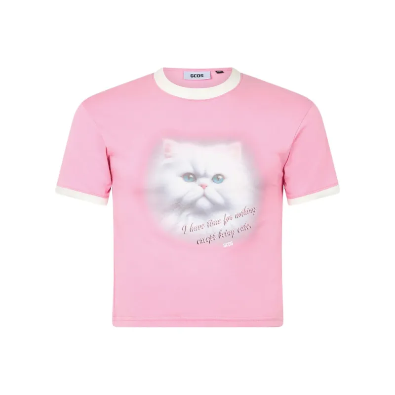 GCDS Cat print T shirt-0