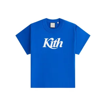 KITH Women's Swash Logo Mulberry Vintage Tee Laguna