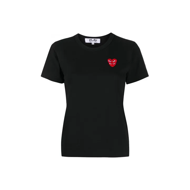 CDG Play T Shirts Women's Black-0