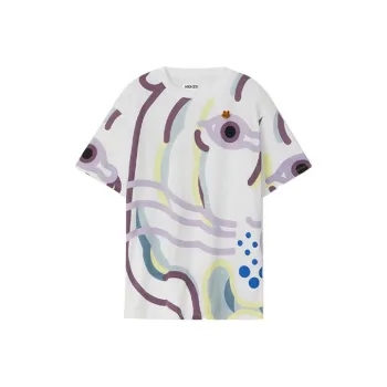 KENZO T-Shirts Women's White Purple