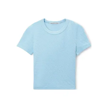 Alexander Wang Crew Neck Short Sleeve Baby Tee Sky Blue