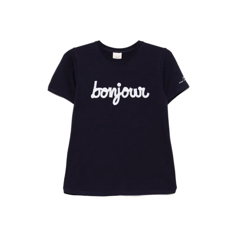 Cinq A Sept Sequined Bonjour T shirt-0