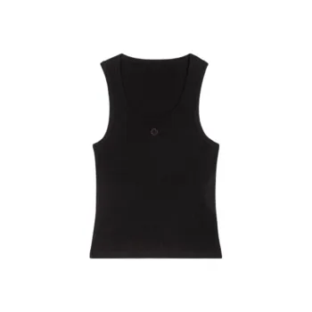 Maje Embroidered logo Ribbed Tank Top