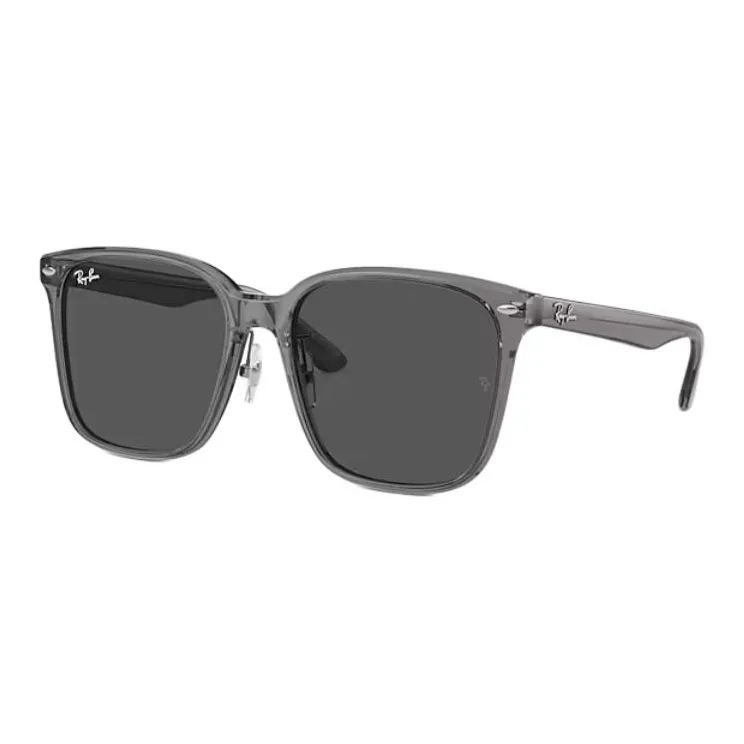 RayBan Acetate Square Sunglasses Unisex Transparent Gray-0
