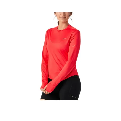 Nike runs Women's Dri FIT Uv Long Sleeve Crew Neck Running Top
