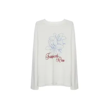 PLAY BUSH Set in Sleeve T Shirt Women's White